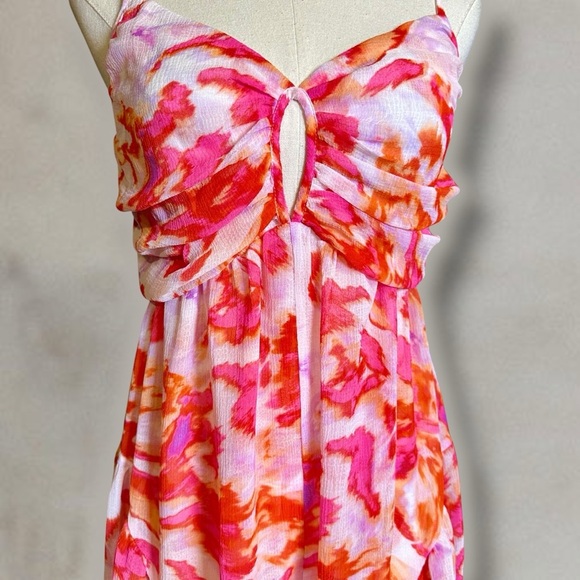 NWT MISA Los Angeles ‘Indira’ Romper in “Maldive Marble” White & Pink Sz Medium - Picture 16 of 16